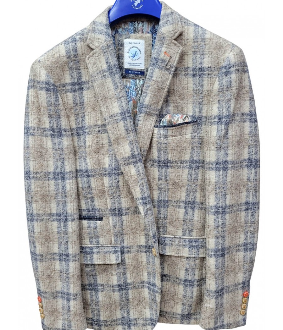 VESTE BLAZER "A FISH NAMED FRED" wool check